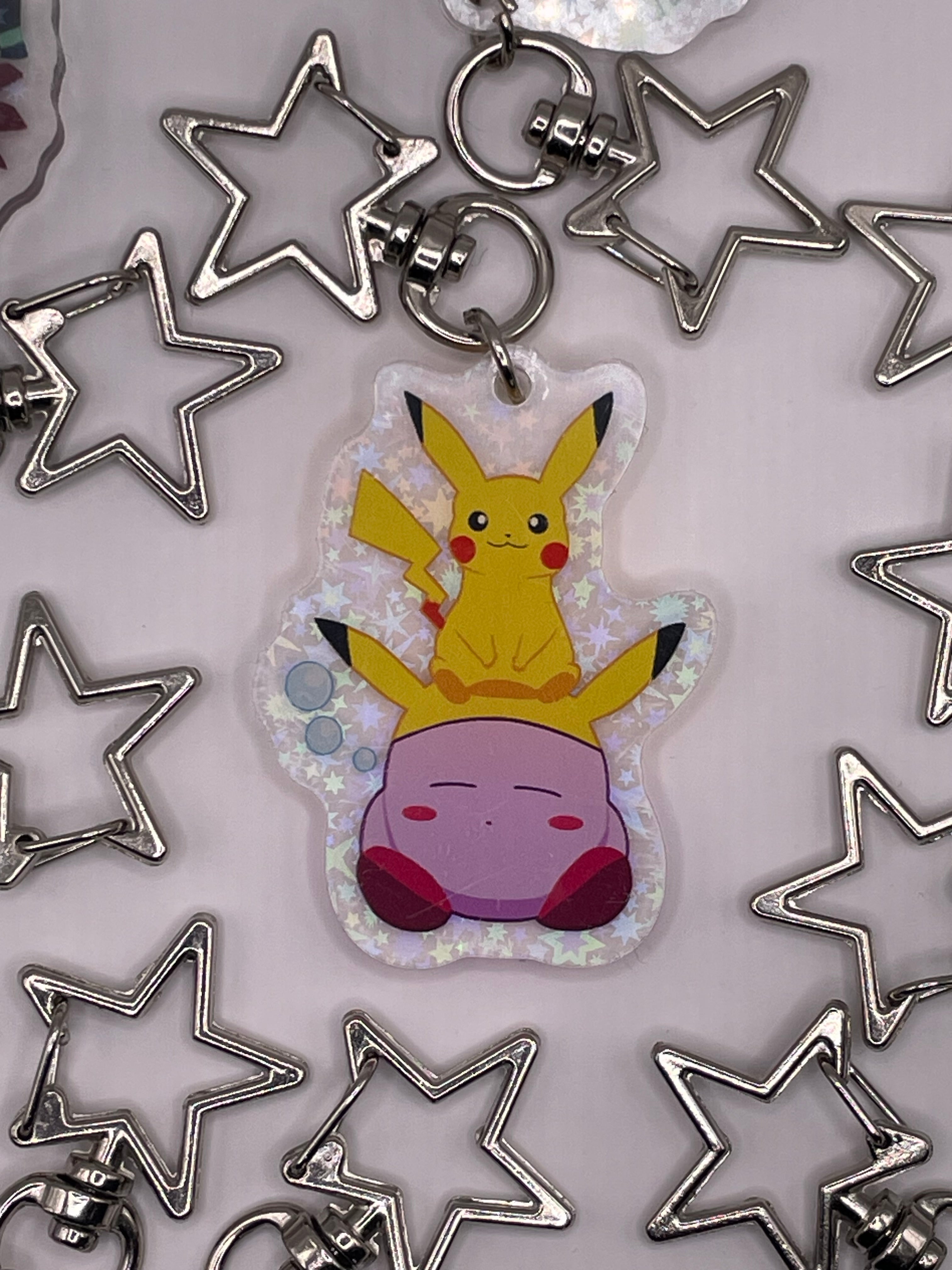 Kirby and Pikachu Keychain